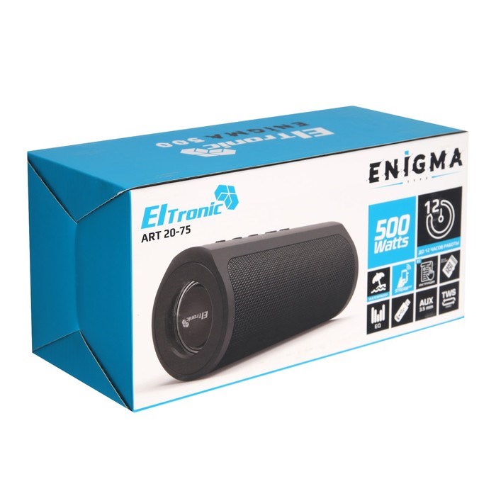 Портативная колонка ELTRONIC ENIGMA, 50 Вт, 6600мАч, microSD, BT, AUX, TWS, IPX7, функция PB - фото 51398226 Портативная колонка ELTRONIC ENIGMA, 50 Вт, 6600мАч, microSD, BT, AUX, TWS, IPX7, функция PB - фото 51398226