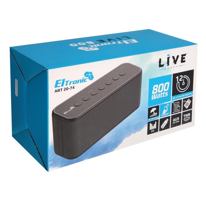 Портативная колонка ELTRONIC LIVE, 80 Вт, 10400 мАч, microSD, BT, AUX, TWS, функция PB - фото 51398240 Портативная колонка ELTRONIC LIVE, 80 Вт, 10400 мАч, microSD, BT, AUX, TWS, функция PB - фото 51398240