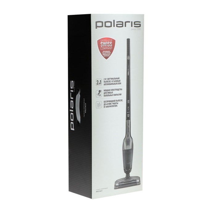 Беспроводной пылесос Polaris PVCS 0623, 100Вт/35аВт, 500 мл, 2 насадки, чёрный - фото 51398283 Беспроводной пылесос Polaris PVCS 0623, 100Вт/35аВт, 500 мл, 2 насадки, чёрный - фото 51398283