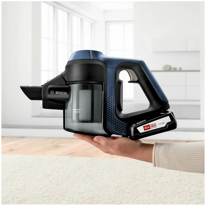 Пылесос Bosch Unlimited 6 BCS611P4A, вертикальный, сухая уборка, 3 насадки, АКБ, чёрный - фото 51398416 Пылесос Bosch Unlimited 6 BCS611P4A, вертикальный, сухая уборка, 3 насадки, АКБ, чёрный - фото 51398416