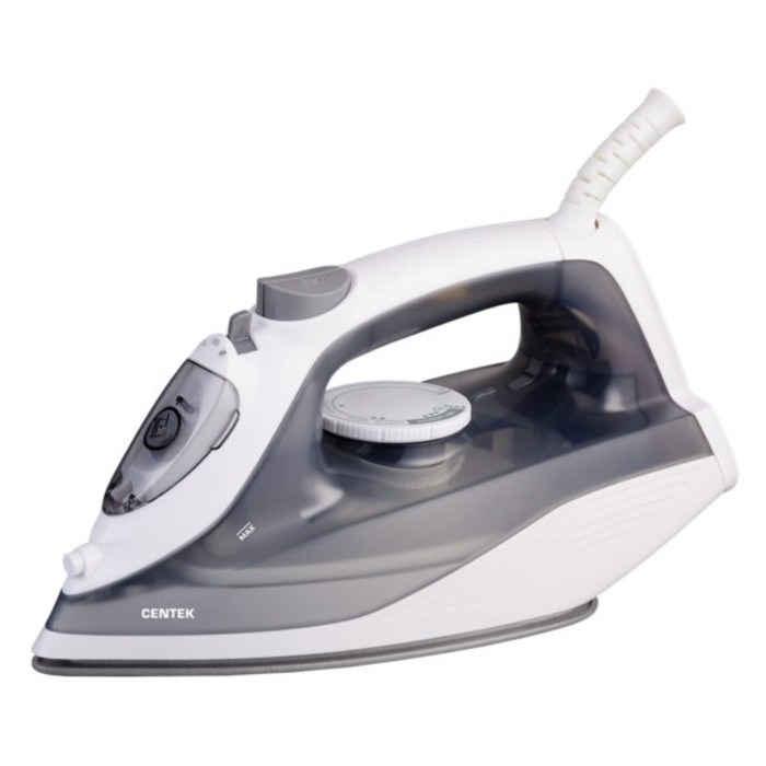 Утюг Centek CT-2321, 2000 Вт, антипригарное покрытие, 210 мл, капля-стоп, пар. удар, серый - фото 51398446 Утюг Centek CT-2321, 2000 Вт, антипригарное покрытие, 210 мл, капля-стоп, пар. удар, серый - фото 51398446