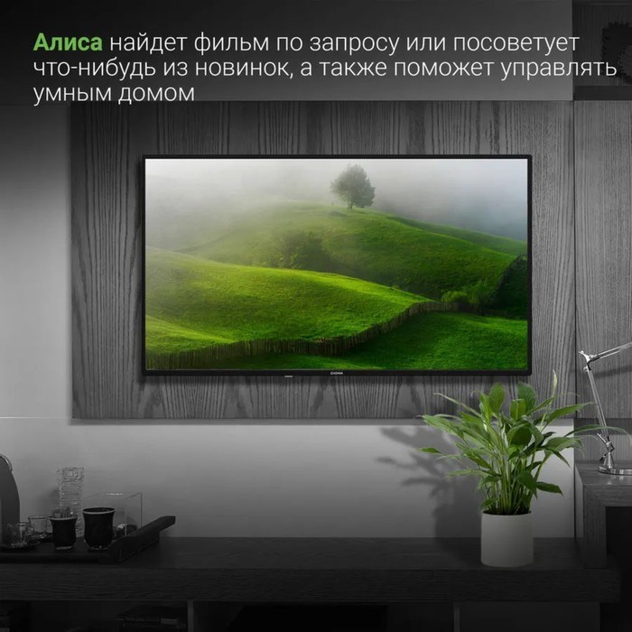 Телевизор Digma DM-LED43SBB31, 43", 1920×1080, DVB-T/T2/C/S/S2, HDMI×3, USB×2, Smart TV - фото 51398523
