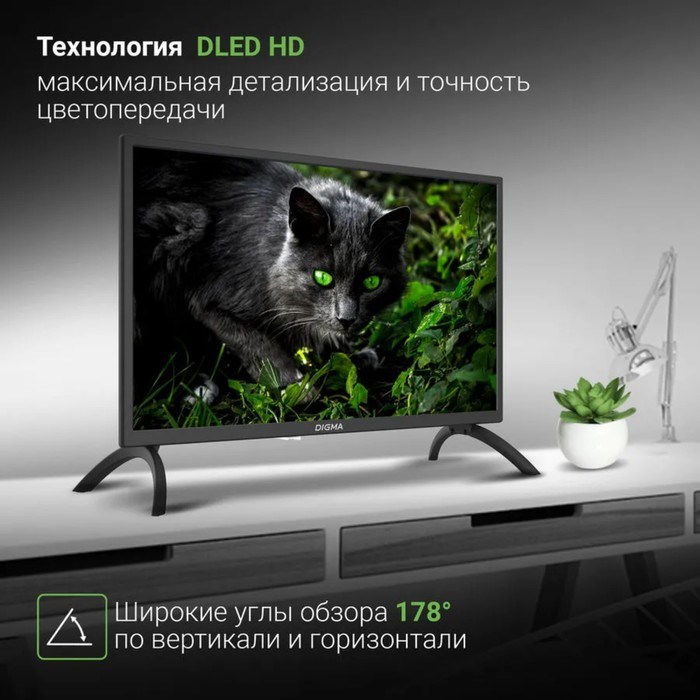 Телевизор Digma DM-LED24MBB21, 24", 1366x768, DVB-T/T2/C/S/S2, HDMI 3, USB 2 - фото 51398550 Телевизор Digma DM-LED24MBB21, 24", 1366x768, DVB-T/T2/C/S/S2, HDMI 3, USB 2 - фото 51398550