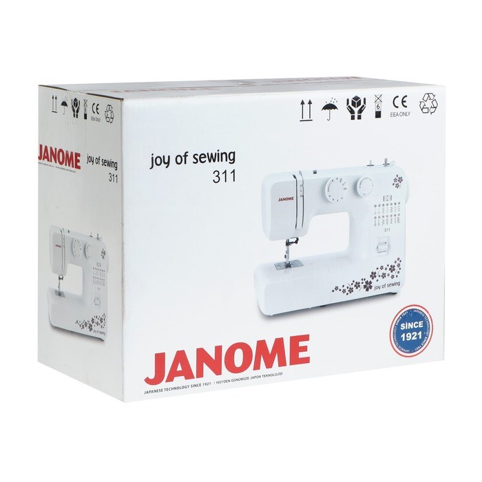 Швейная машина Janome 311, 60 Вт, 12 операции, полуавтомат, белая - фото 51398763 Швейная машина Janome 311, 60 Вт, 12 операции, полуавтомат, белая - фото 51398763