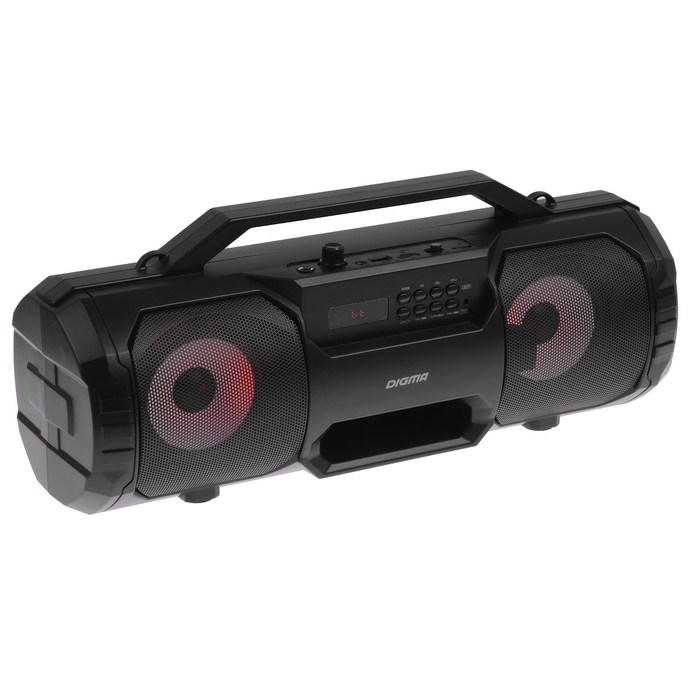 Портативная колонка Digma D-PS1525, 28Вт, BT,microSD,USB,AUX,FM, 2000мАч, подсветка, черная - фото 51398893 Портативная колонка Digma D-PS1525, 28Вт, BT,microSD,USB,AUX,FM, 2000мАч, подсветка, черная - фото 51398893