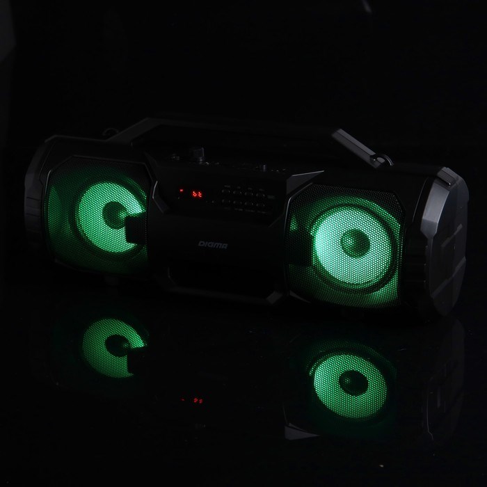 Портативная колонка Digma D-PS1525, 28Вт, BT,microSD,USB,AUX,FM, 2000мАч, подсветка, черная - фото 51398901 Портативная колонка Digma D-PS1525, 28Вт, BT,microSD,USB,AUX,FM, 2000мАч, подсветка, черная - фото 51398901