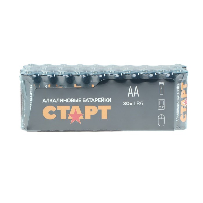Батарейка алкалиновая СТАРТ, AA, LR6-30BOX, 1.5В, бокс, 30 шт. - фото 51399075 Батарейка алкалиновая СТАРТ, AA, LR6-30BOX, 1.5В, бокс, 30 шт. - фото 51399075