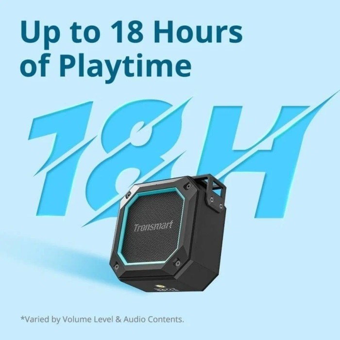 Портативная колонка Tronsmart Groove 2, 10 Вт, 2500мАч, AUX, microSD, подсветка, TWS, IPX7 - фото 51399185 Портативная колонка Tronsmart Groove 2, 10 Вт, 2500мАч, AUX, microSD, подсветка, TWS, IPX7 - фото 51399185