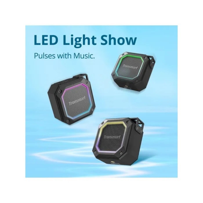 Портативная колонка Tronsmart Groove 2, 10 Вт, 2500мАч, AUX, microSD, подсветка, TWS, IPX7 - фото 51399186 Портативная колонка Tronsmart Groove 2, 10 Вт, 2500мАч, AUX, microSD, подсветка, TWS, IPX7 - фото 51399186