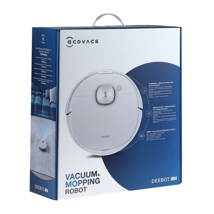 Робот-пылесос Ecovacs CH1822, 40 Вт, сухая/влажная уборка, 0.42/0.24 л, белый - фото 51399346 Робот-пылесос Ecovacs CH1822, 40 Вт, сухая/влажная уборка, 0.42/0.24 л, белый - фото 51399346