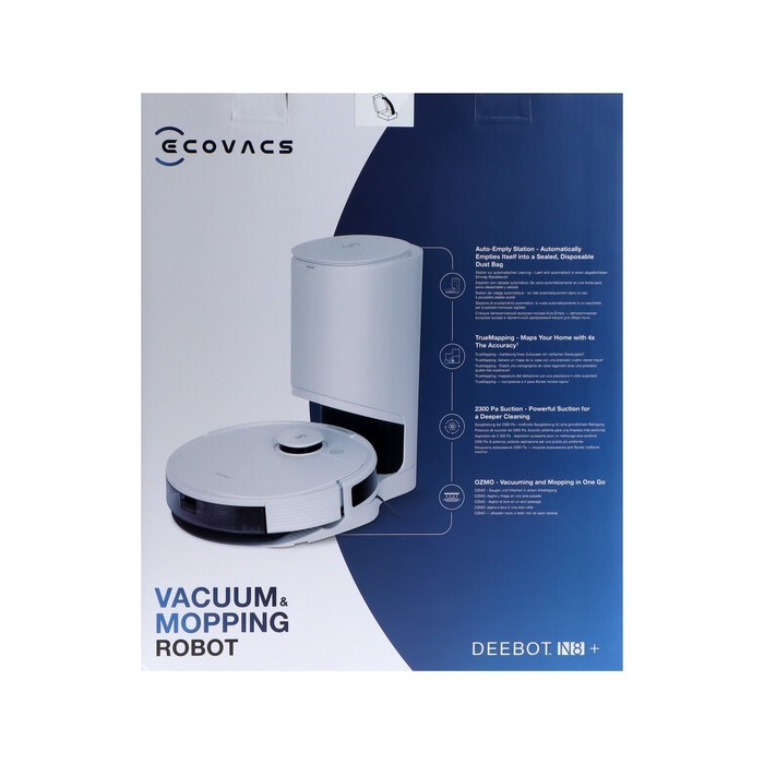 Робот-пылесос Ecovacs N8+ DLN26, 40 Вт, сухая/влажная уборка, 0.42/0.24 л, белый - фото 51399359 Робот-пылесос Ecovacs N8+ DLN26, 40 Вт, сухая/влажная уборка, 0.42/0.24 л, белый - фото 51399359