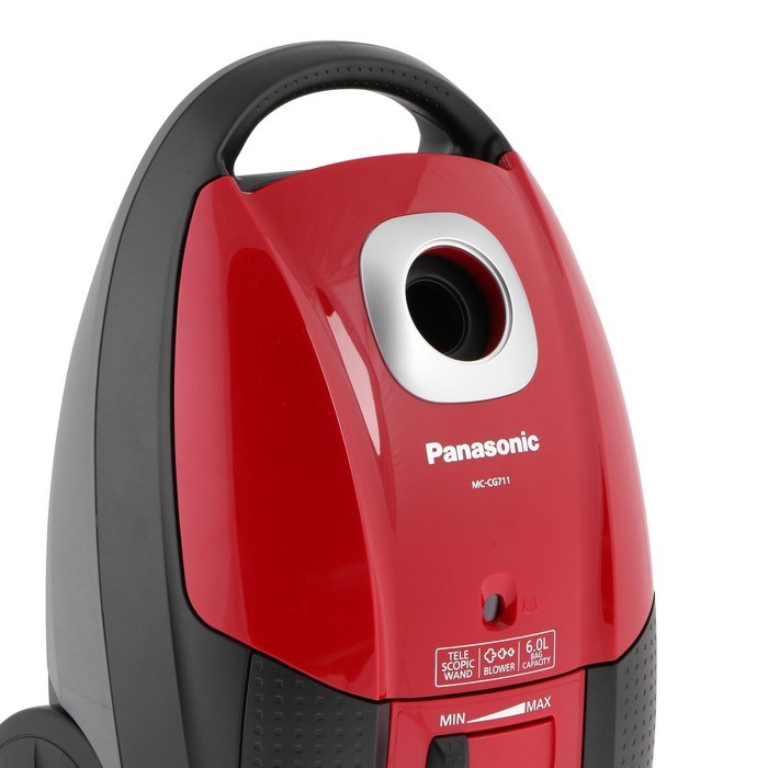 Пылесос PANASONIC MC-CG711R, мешок, 1900/350 Вт, 6 л, 65 дБ, шнур 5 м, красный - фото 51399396 Пылесос PANASONIC MC-CG711R, мешок, 1900/350 Вт, 6 л, 65 дБ, шнур 5 м, красный - фото 51399396