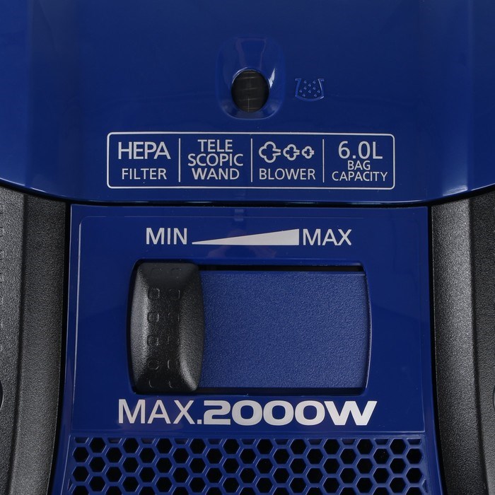 Пылесос PANASONIC MC-CG713A, мешок, 2000 Вт, 6 л, 65 дБ, шнур 5 м, синий - фото 51399410 Пылесос PANASONIC MC-CG713A, мешок, 2000 Вт, 6 л, 65 дБ, шнур 5 м, синий - фото 51399410