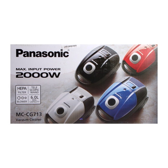 Пылесос PANASONIC MC-CG713A, мешок, 2000 Вт, 6 л, 65 дБ, шнур 5 м, синий - фото 51399423 Пылесос PANASONIC MC-CG713A, мешок, 2000 Вт, 6 л, 65 дБ, шнур 5 м, синий - фото 51399423