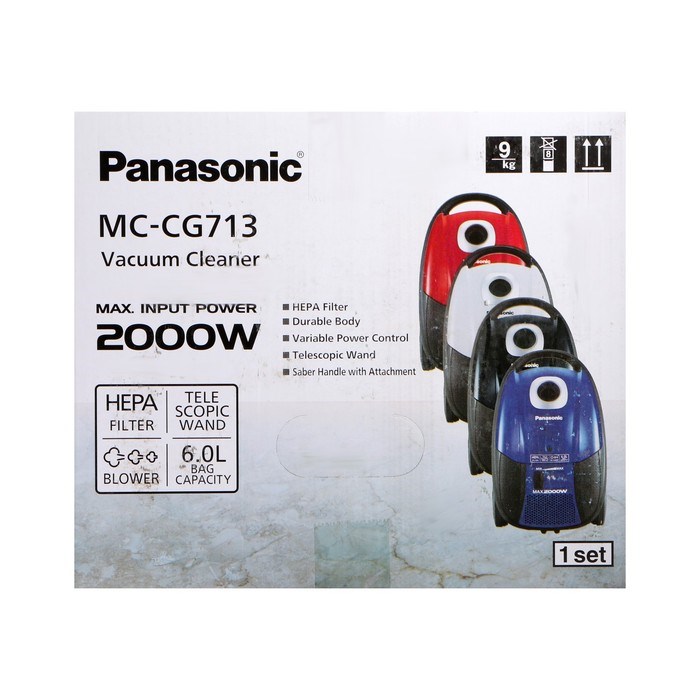 Пылесос PANASONIC MC-CG713R, мешок, 2000 Вт, 6 л, 65 дБ, шнур 5 м, красный - фото 51399458 Пылесос PANASONIC MC-CG713R, мешок, 2000 Вт, 6 л, 65 дБ, шнур 5 м, красный - фото 51399458