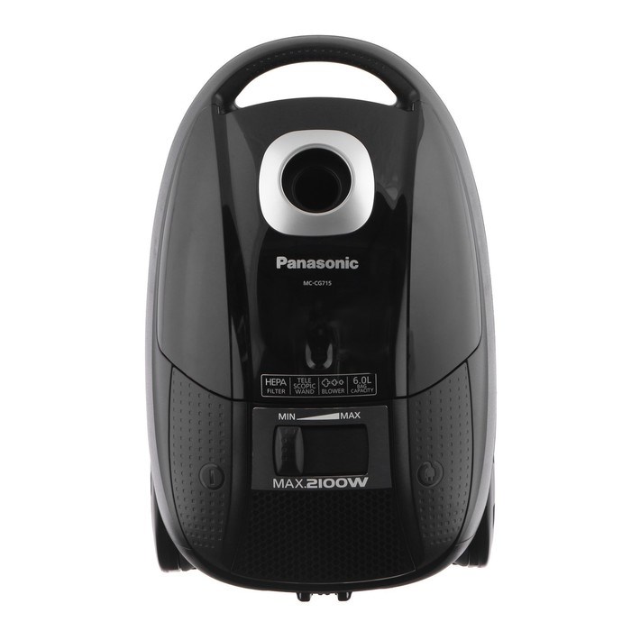 Пылесос PANASONIC MC-CG715 K, мешок, 2100 Вт, 6 л, 65 дБ, шнур 5 м, чёрный - фото 51399463 Пылесос PANASONIC MC-CG715 K, мешок, 2100 Вт, 6 л, 65 дБ, шнур 5 м, чёрный - фото 51399463