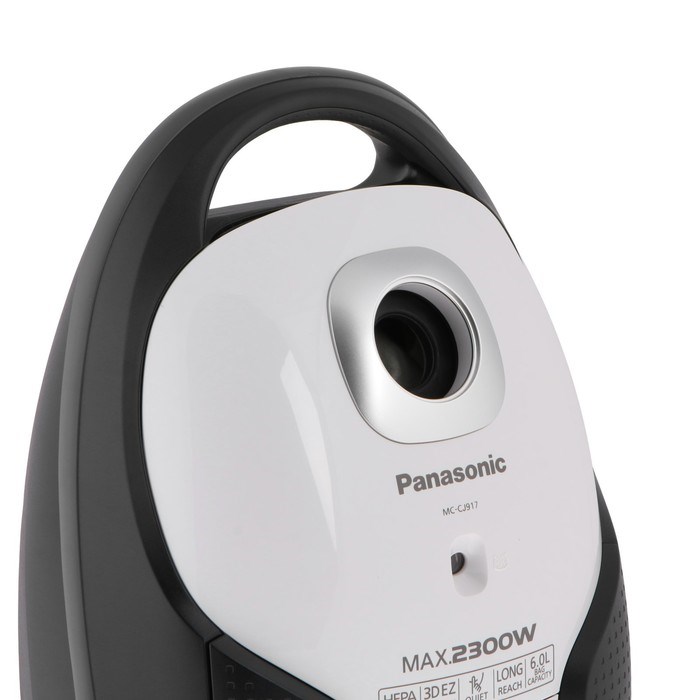 Пылесос PANASONIC MC-CJ917W, мешок, 2300 Вт, 6 л, 60 дБ, шнур 7 м, белый - фото 51399597 Пылесос PANASONIC MC-CJ917W, мешок, 2300 Вт, 6 л, 60 дБ, шнур 7 м, белый - фото 51399597