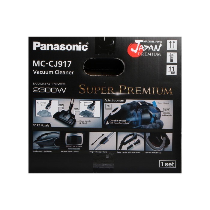 Пылесос PANASONIC MC-CJ917W, мешок, 2300 Вт, 6 л, 60 дБ, шнур 7 м, белый - фото 51399608 Пылесос PANASONIC MC-CJ917W, мешок, 2300 Вт, 6 л, 60 дБ, шнур 7 м, белый - фото 51399608