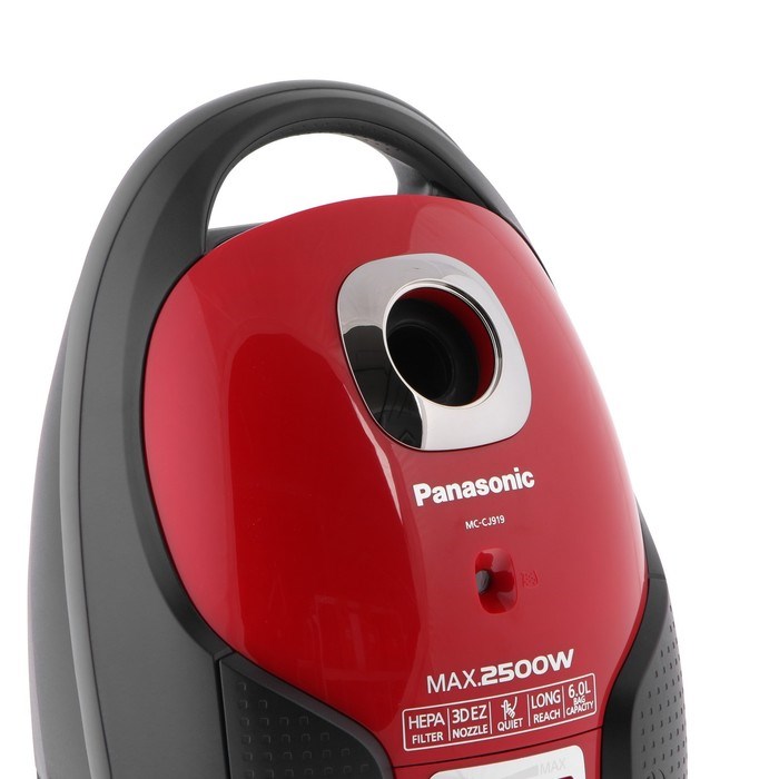 Пылесос PANASONIC MC-CJ919R, мешок, 2500 Вт, 6 л, 60 дБ, красный - фото 51399615 Пылесос PANASONIC MC-CJ919R, мешок, 2500 Вт, 6 л, 60 дБ, красный - фото 51399615