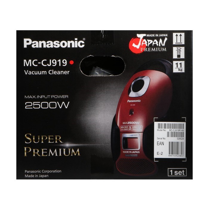 Пылесос PANASONIC MC-CJ919R, мешок, 2500 Вт, 6 л, 60 дБ, красный - фото 51399630 Пылесос PANASONIC MC-CJ919R, мешок, 2500 Вт, 6 л, 60 дБ, красный - фото 51399630