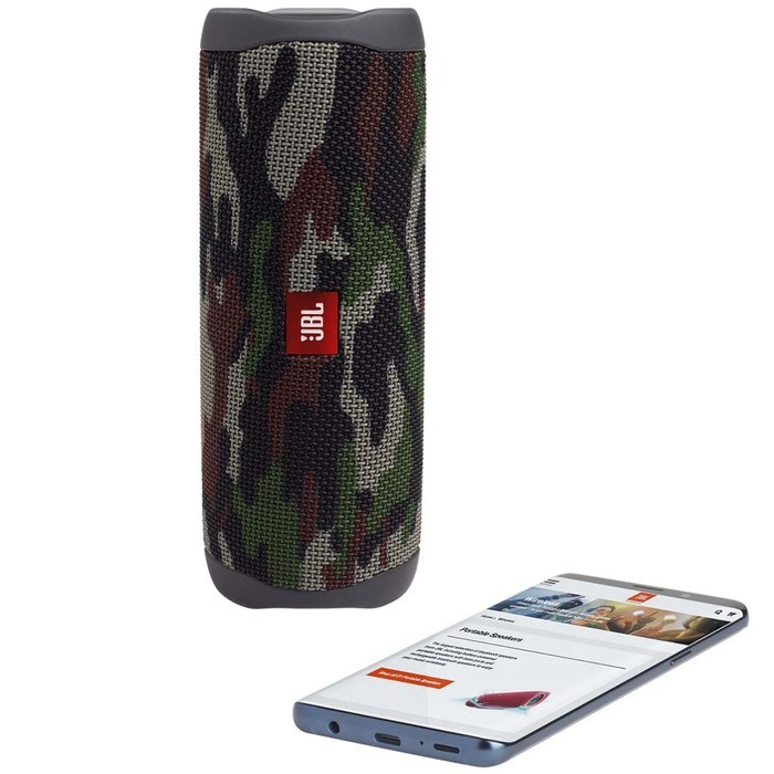 Портативная колонка JBL Flip 5, 20 Вт, BT 4.2, IPX7, 4800 мАч, до 12 ч, хаки - фото 51399700 Портативная колонка JBL Flip 5, 20 Вт, BT 4.2, IPX7, 4800 мАч, до 12 ч, хаки - фото 51399700