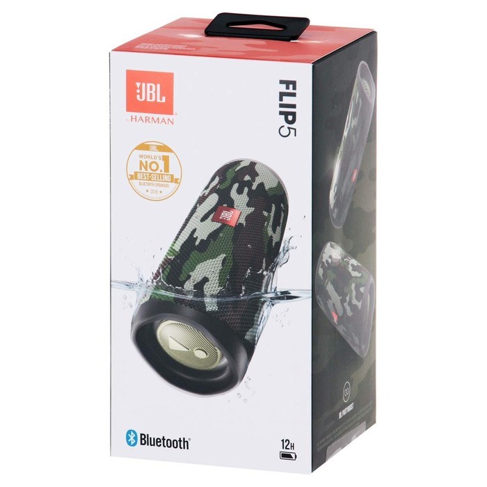 Портативная колонка JBL Flip 5, 20 Вт, BT 4.2, IPX7, 4800 мАч, до 12 ч, хаки - фото 51399703 Портативная колонка JBL Flip 5, 20 Вт, BT 4.2, IPX7, 4800 мАч, до 12 ч, хаки - фото 51399703