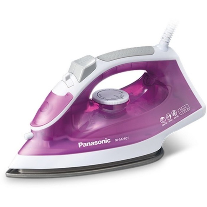 Утюг PANASONIC NI-M 250TPTV PINK, 1550 Вт, 15 г/мин, пар удар 75 г/мин, 210 мл, шнур 1.8 м - фото 51399760 Утюг PANASONIC NI-M 250TPTV PINK, 1550 Вт, 15 г/мин, пар удар 75 г/мин, 210 мл, шнур 1.8 м - фото 51399760