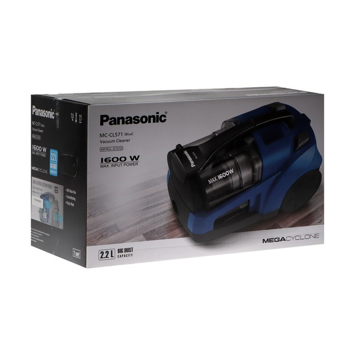 Пылесос PANASONIC MC-CL571-A149, контейнер, 1600 Вт, 2.2 л, шнур 5 м - фото 51399766 Пылесос PANASONIC MC-CL571-A149, контейнер, 1600 Вт, 2.2 л, шнур 5 м - фото 51399766