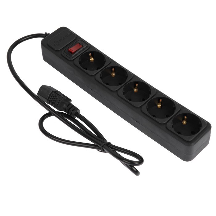 Сетевой удлинитель 5bites SP5B-110U 5S, 5 розеток, 1 м, 10 А, 3х0.75 мм2, с выкл., черный - фото 51399845 Сетевой удлинитель 5bites SP5B-110U 5S, 5 розеток, 1 м, 10 А, 3х0.75 мм2, с выкл., черный - фото 51399845