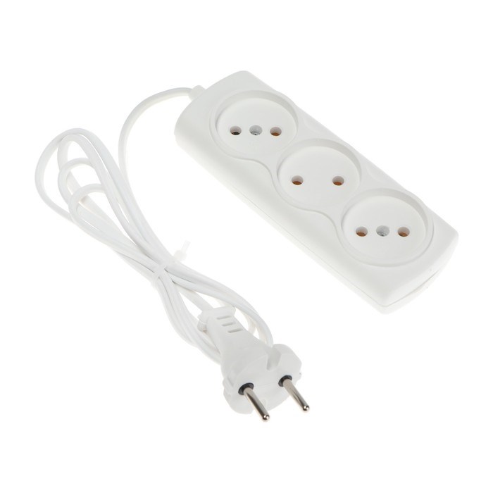 Удлинитель Luazon Lighting ECO, 3 розетки, 1.5 м, 6 А, 1300 Вт, ШВВП 2х0.5 мм2,без з/к,белый - фото 51399881 Удлинитель Luazon Lighting ECO, 3 розетки, 1.5 м, 6 А, 1300 Вт, ШВВП 2х0.5 мм2,без з/к,белый - фото 51399881