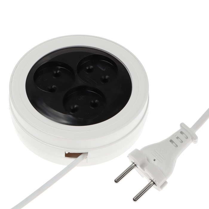 Удлинитель-рулетка Luazon Lighting ECO, 3 розетки, 1.5 м, 6 А, 1300Вт,ШВВП 2х0.5 мм2,без з/к - фото 51399895 Удлинитель-рулетка Luazon Lighting ECO, 3 розетки, 1.5 м, 6 А, 1300Вт,ШВВП 2х0.5 мм2,без з/к - фото 51399895