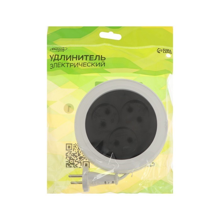 Удлинитель-рулетка Luazon Lighting ECO, 3 розетки, 1.5 м, 6 А, 1300Вт,ШВВП 2х0.5 мм2,без з/к - фото 51399899 Удлинитель-рулетка Luazon Lighting ECO, 3 розетки, 1.5 м, 6 А, 1300Вт,ШВВП 2х0.5 мм2,без з/к - фото 51399899