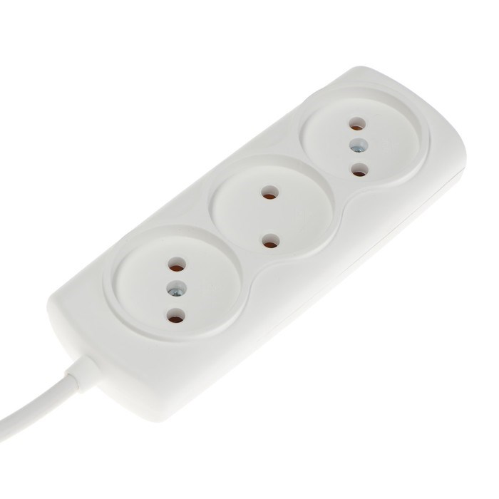 Удлинитель Luazon Lighting ECO, 3 розетки, 2.7 м, 10 А, 2200 Вт,ПВС 2х0.75 мм2,без з/к,белый - фото 51399917 Удлинитель Luazon Lighting ECO, 3 розетки, 2.7 м, 10 А, 2200 Вт,ПВС 2х0.75 мм2,без з/к,белый - фото 51399917