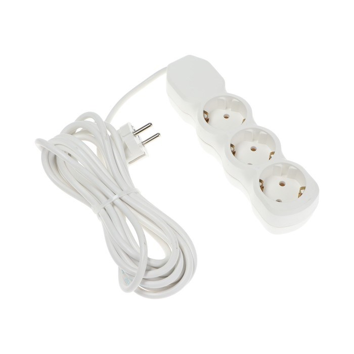 Удлинитель Luazon Lighting ECO, 3 розетки, 4.5 м, 10 А, 2200 Вт, ПВС 3х0.75 мм2, с з/к,белый - фото 51399934 Удлинитель Luazon Lighting ECO, 3 розетки, 4.5 м, 10 А, 2200 Вт, ПВС 3х0.75 мм2, с з/к,белый - фото 51399934