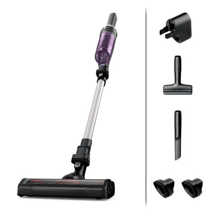 Пылесос Tefal TY1129WO, вертикальный, 100 Вт, контейнер 0.4 л, АКБ, серо-фиолетовый - фото 51399971 Пылесос Tefal TY1129WO, вертикальный, 100 Вт, контейнер 0.4 л, АКБ, серо-фиолетовый - фото 51399971