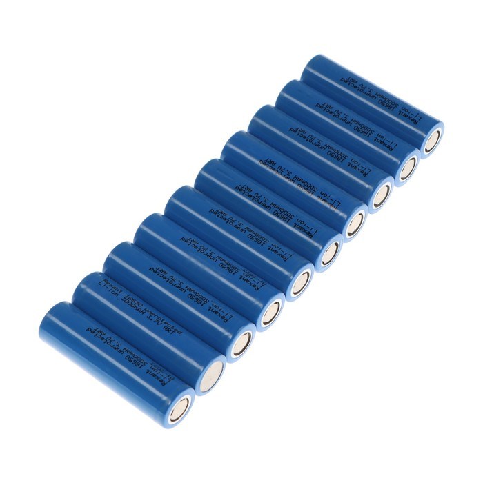 Аккумулятор REXANT, 18650 unprotected, Li-ion, 3000 мАЧ, 3.7 В, 20А, 10 шт. - фото 51400413 Аккумулятор REXANT, 18650 unprotected, Li-ion, 3000 мАЧ, 3.7 В, 20А, 10 шт. - фото 51400413