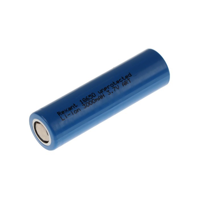 Аккумулятор REXANT, 18650 unprotected, Li-ion, 3000 мАЧ, 3.7 В, 20А, 10 шт. - фото 51400414 Аккумулятор REXANT, 18650 unprotected, Li-ion, 3000 мАЧ, 3.7 В, 20А, 10 шт. - фото 51400414