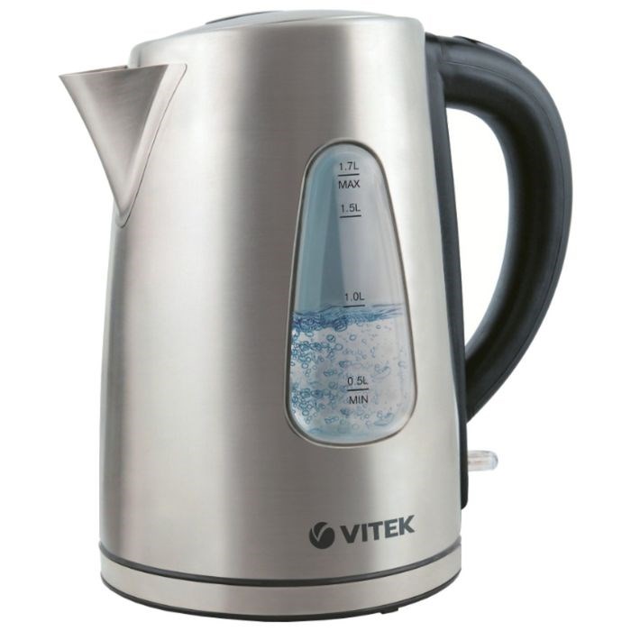 Чайник электрический Vitek VT-7007ST, металл, 1.7 л, 2200 Вт, серебристый - фото 51400771 Чайник электрический Vitek VT-7007ST, металл, 1.7 л, 2200 Вт, серебристый - фото 51400771
