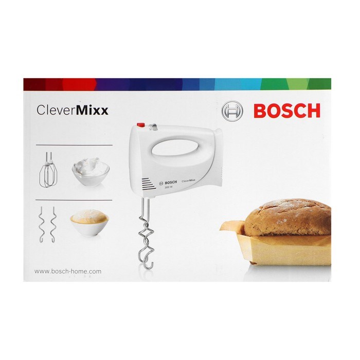 Миксер Bosch MFQ3010 CNHR30C, ручной, 300 Вт, белый - фото 51401019 Миксер Bosch MFQ3010 CNHR30C, ручной, 300 Вт, белый - фото 51401019