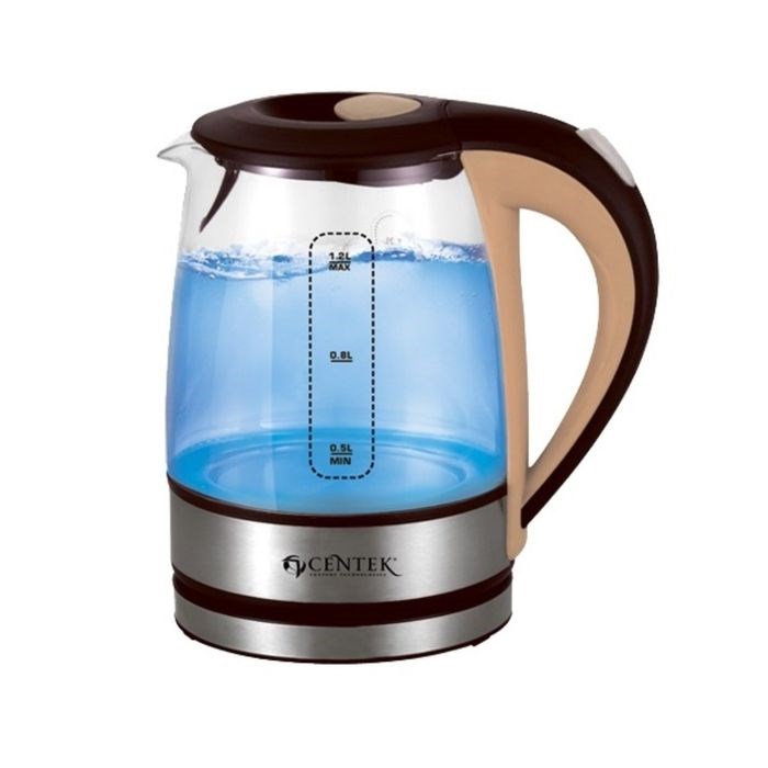 Чайник электрический Centek CT-0047, 1.2 л, 2200 Вт, коричневый - фото 51401111 Чайник электрический Centek CT-0047, 1.2 л, 2200 Вт, коричневый - фото 51401111