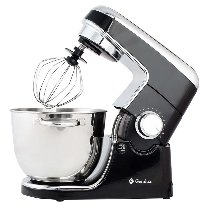 Миксер Gemlux GL-SM-88B, планетарный, 1000 Вт, 4 л, 12 скоростей, 3 мешалки, чёрный - фото 51401234 Миксер Gemlux GL-SM-88B, планетарный, 1000 Вт, 4 л, 12 скоростей, 3 мешалки, чёрный - фото 51401234