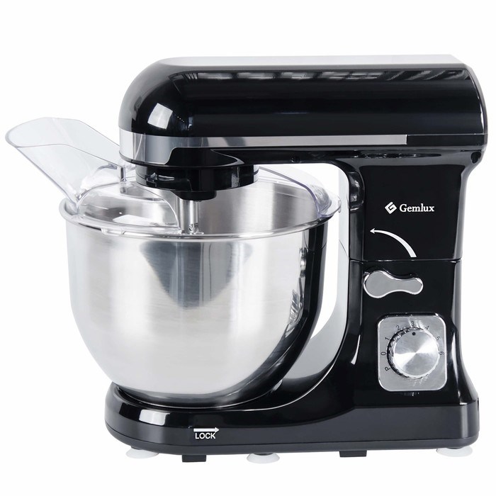 Миксер Gemlux GL-SM5.2B, планетарный, 1000 Вт, 5 л, 6 скоростей, 3 мешалки, чёрный - фото 51401242 Миксер Gemlux GL-SM5.2B, планетарный, 1000 Вт, 5 л, 6 скоростей, 3 мешалки, чёрный - фото 51401242