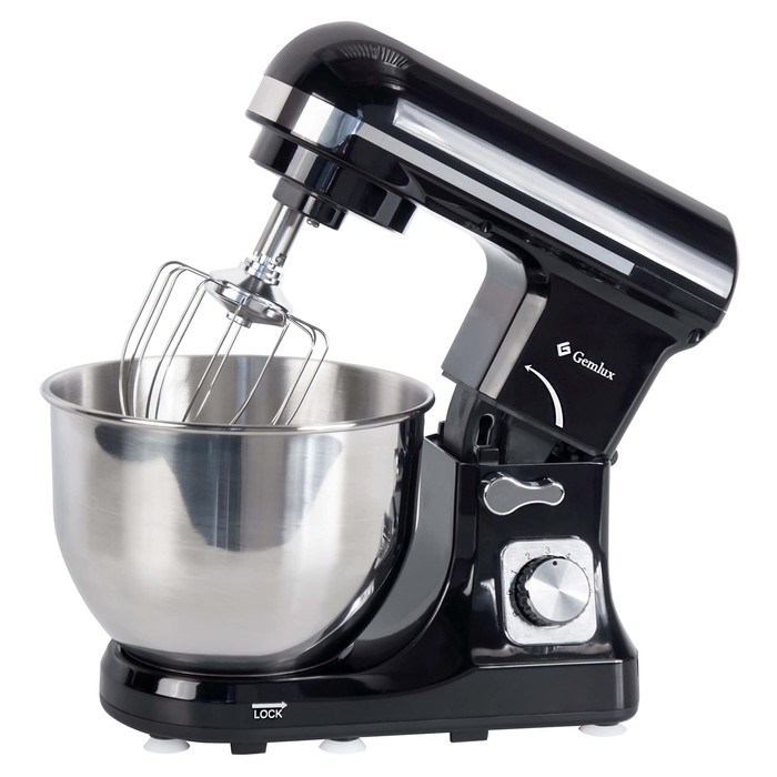Миксер Gemlux GL-SM5.2B, планетарный, 1000 Вт, 5 л, 6 скоростей, 3 мешалки, чёрный - фото 51401243 Миксер Gemlux GL-SM5.2B, планетарный, 1000 Вт, 5 л, 6 скоростей, 3 мешалки, чёрный - фото 51401243