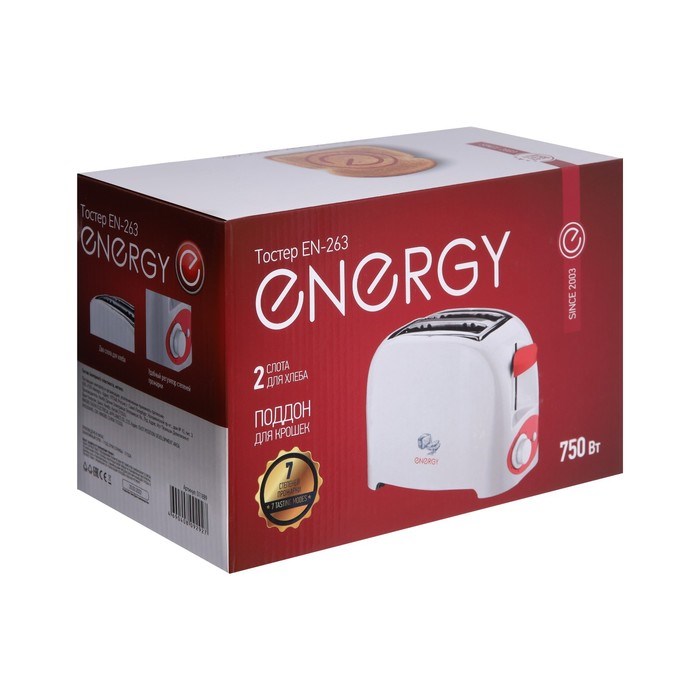 Тостер ENERGY EN-263, 750 Вт, 7 режимов прожарки, 2 тоста, белый - фото 51401318 Тостер ENERGY EN-263, 750 Вт, 7 режимов прожарки, 2 тоста, белый - фото 51401318