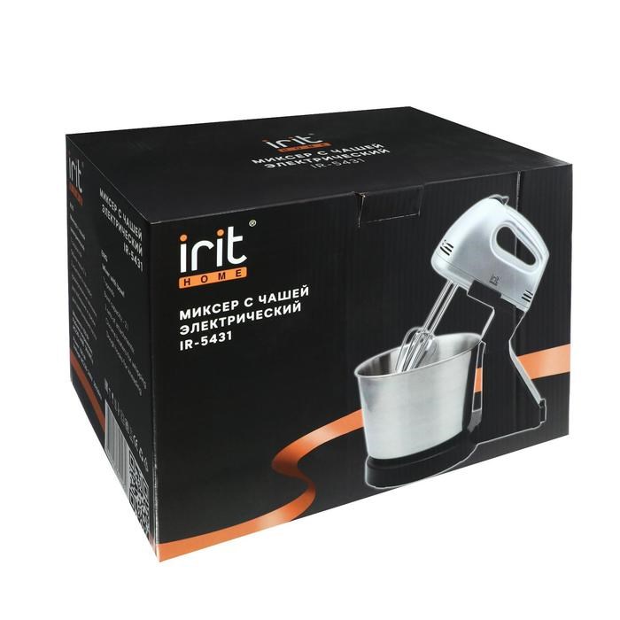 Миксер Irit IR-5431, стационарный, 250 Вт, 2 л, 7 скоростей, 4 насадки, серебристый - фото 51401640 Миксер Irit IR-5431, стационарный, 250 Вт, 2 л, 7 скоростей, 4 насадки, серебристый - фото 51401640