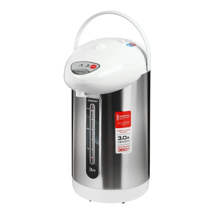 Термопот Centek CT-0080, 3 л, 600 Вт, белый - фото 51401805 Термопот Centek CT-0080, 3 л, 600 Вт, белый - фото 51401805