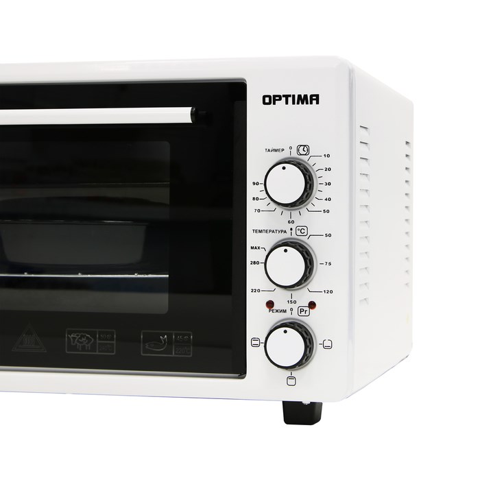 Мини-печь OPTIMA OF-36W, 1300 Вт, 36 л, таймер, 2 противня, белая - фото 51402050 Мини-печь OPTIMA OF-36W, 1300 Вт, 36 л, таймер, 2 противня, белая - фото 51402050