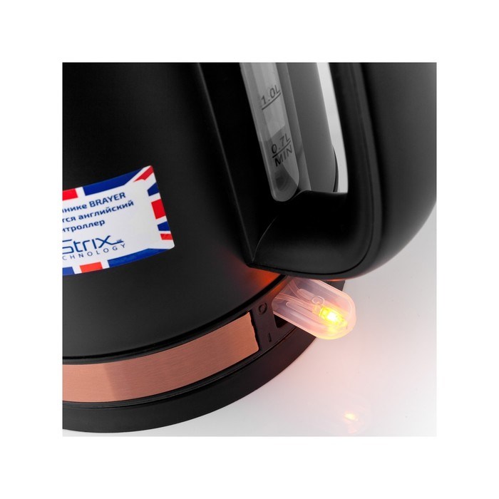 Чайник электрический BRAYER BR1005BK, металл, 1.7 л, 2200 Вт, термометр, чёрный - фото 51402601 Чайник электрический BRAYER BR1005BK, металл, 1.7 л, 2200 Вт, термометр, чёрный - фото 51402601