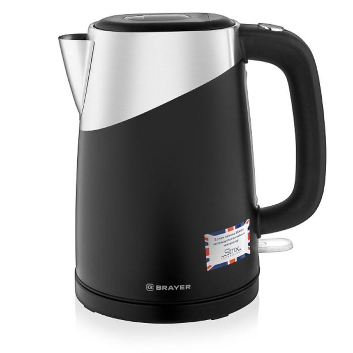 Чайник электрический BRAYER BR1023BK, металл, 1.7 л, 2150 Вт, чёрный - фото 51402629 Чайник электрический BRAYER BR1023BK, металл, 1.7 л, 2150 Вт, чёрный - фото 51402629