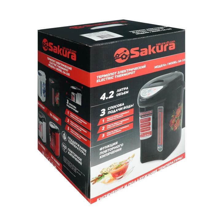 Термопот Sakura SA-335BF, 4.2 л, 750 Вт, 3 способа подачи воды, черный - фото 51402657 Термопот Sakura SA-335BF, 4.2 л, 750 Вт, 3 способа подачи воды, черный - фото 51402657